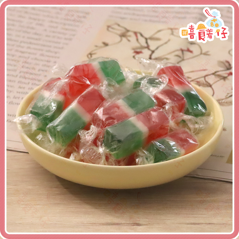 【嘻饈仔現貨】古早味三色軟糖 三色軟飴 三色糖 西瓜軟糖 QQ糖 新年軟糖 拜拜軟糖 囍糖 台灣製造 傳統零食 糖果-細節圖4