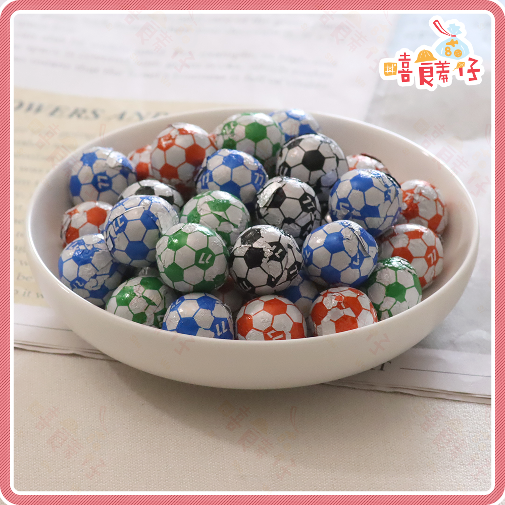 【嘻饈仔現貨】哈哈球 足球巧克力風味球 足球造型糖果 宏亞克力球 七七 糖果 古早味零食-細節圖2