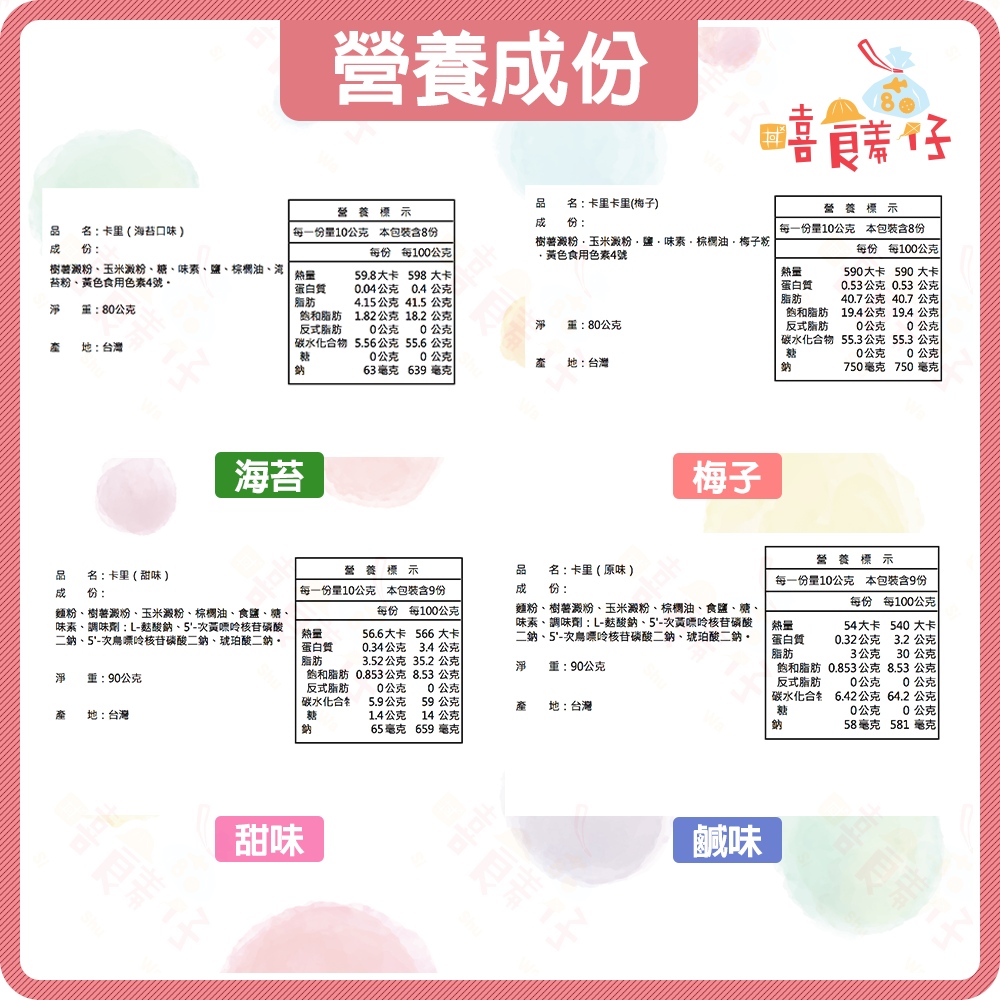 【嘻饈仔現貨】卡哩卡哩 團購熱銷！多種口味卡里餅乾(鹹/甜/海苔/梅子) 古早味休閒零食 卡哩卡力餅乾-細節圖7