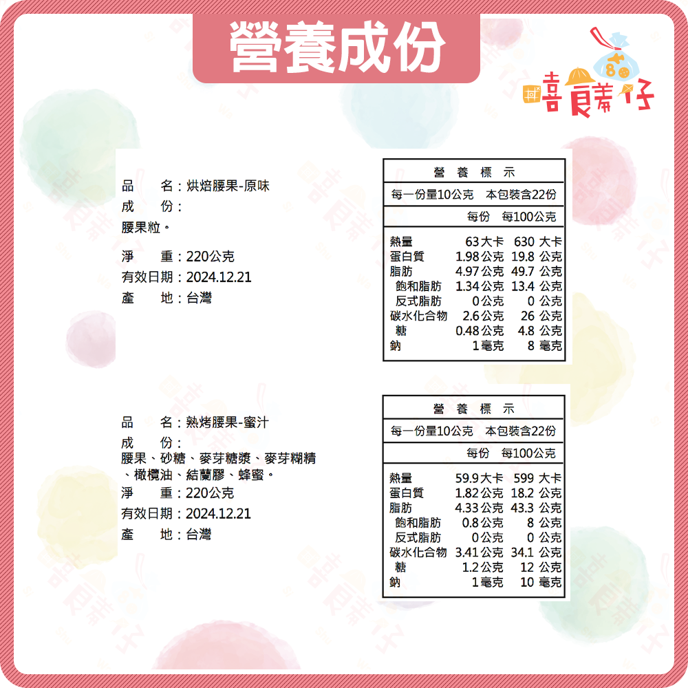 【嘻饈仔現貨】烘培腰果 原味腰果 無調味腰果 蜜汁腰果 薄鹽腰果 蜜腰果 堅果 零食 年貨-細節圖5