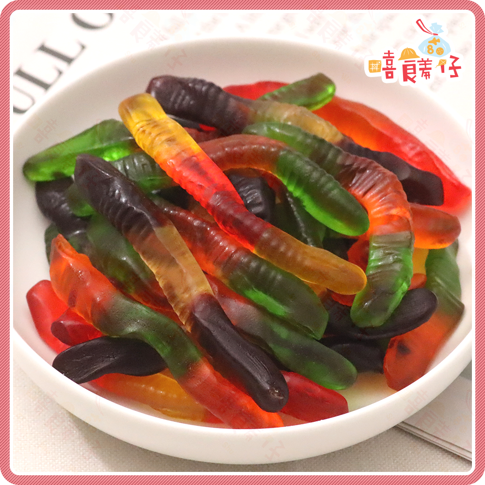 【嘻饈仔現貨】小熊QQ軟糖 可樂軟糖 圈圈軟糖 彩虹蟲蟲軟糖 荷包蛋軟糖 香蕉軟糖 覆盆莓子軟糖 酸帶軟糖 糖果 零食-細節圖7