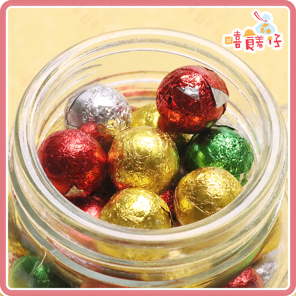 【嘻饈仔現貨】迷你彩球巧克力 五彩巧克力球 彩色可可風味球 聖誕巧克力球 古早味零食-細節圖4