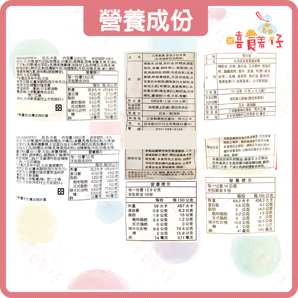 【嘻饈仔現貨】三幸製菓 原味雪宿 抹茶米果 蛋黃雪宿 咖哩米果 鹽香草 卡士達一口米果 4味磯海苔卷 日本進口 零食-細節圖10