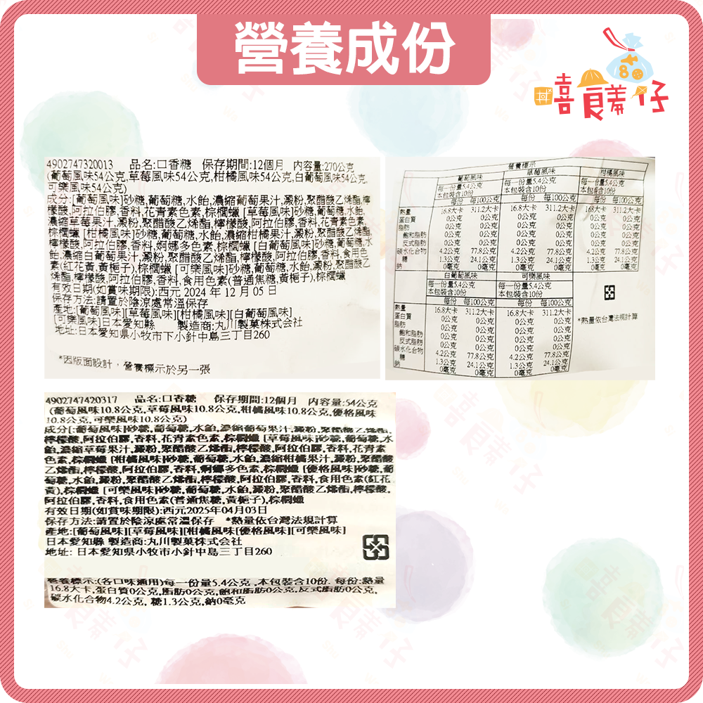【嘻饈仔現貨】丸川製菓 彩球泡泡糖 50入 口香糖 糖果 彩虹口香糖 葡萄糖 草莓糖 柑橘糖 可樂糖 日本進口 零食糖果-細節圖4