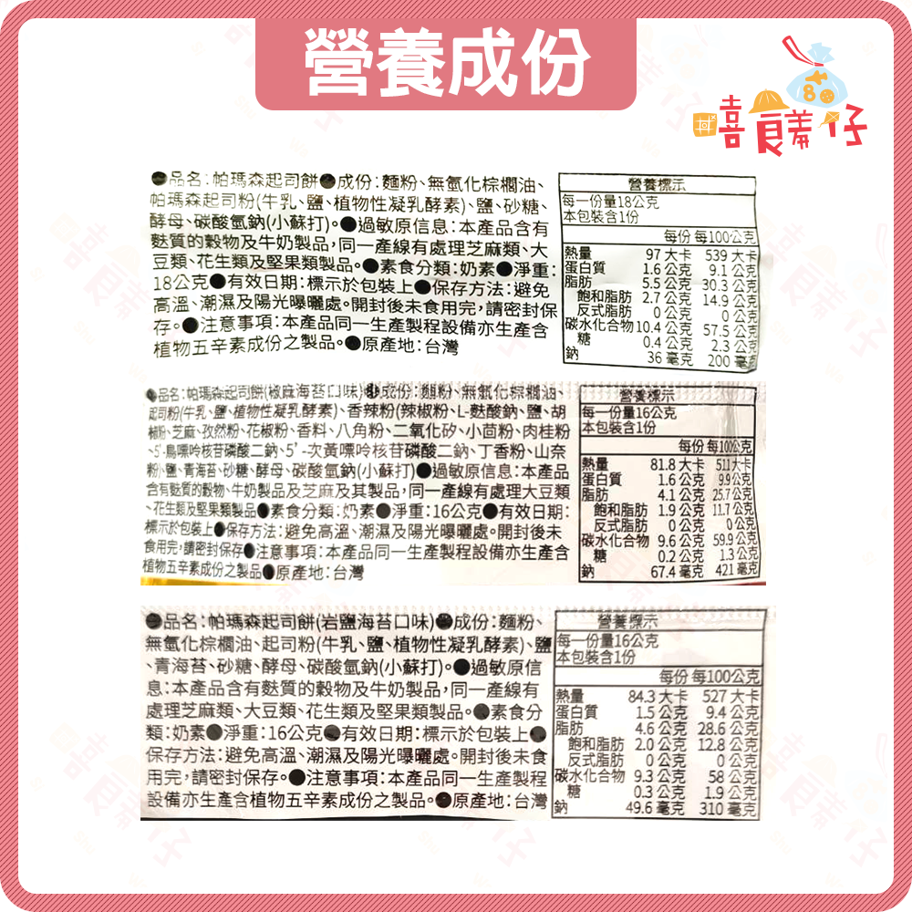 【嘻饈仔現貨】🧀 熱銷起士蘇打餅 安堡帕瑪森起司蘇打餅/椒麻海苔/岩鹽海苔 奶素餅乾 獨立單包裝 辦公室零食 團購美食-細節圖7