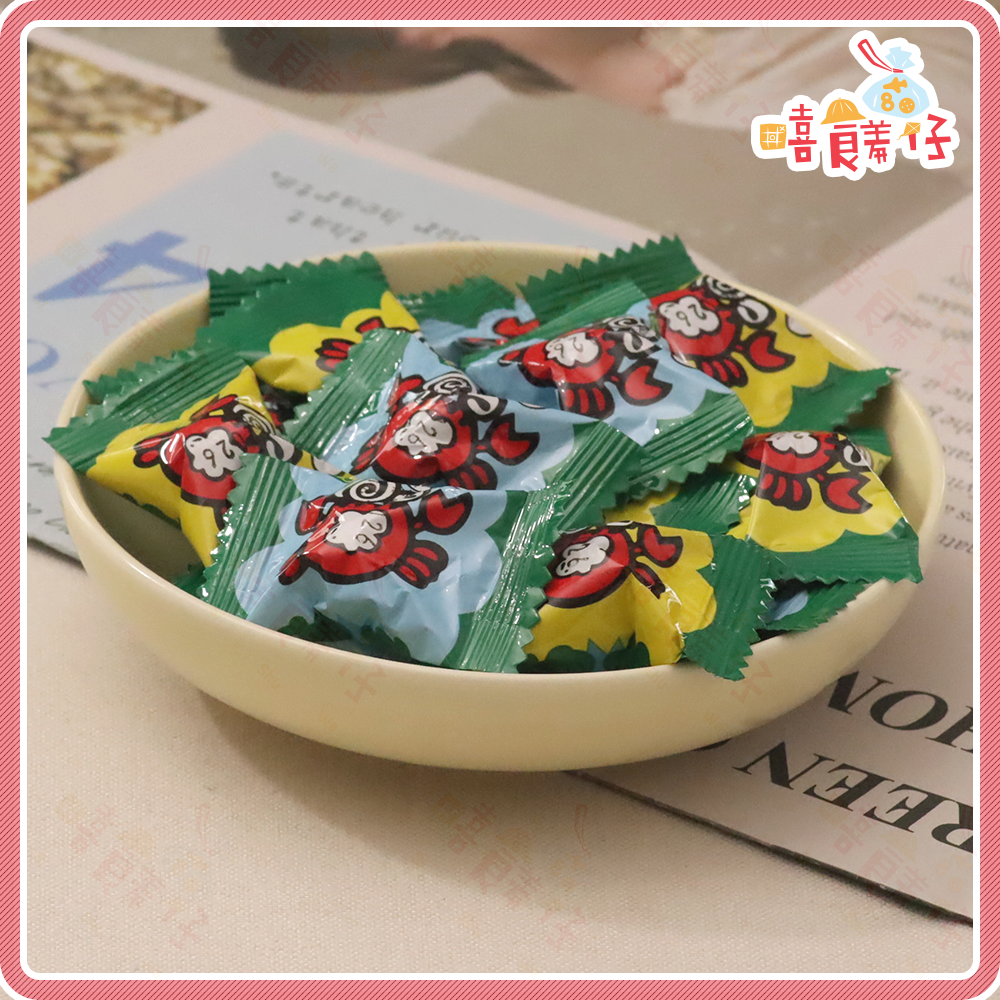 【嘻饈仔現貨】螃蟹泡泡樂 汽水糖 螃蟹糖 炮炮糖 螃蟹 喜糖 婚禮小物 童年 同樂會 綠得 硬糖 懷舊零食 糖果-細節圖4