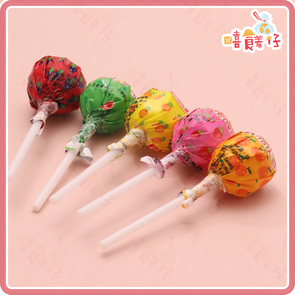 【嘻饈仔現貨】友賓綜合水果棒棒糖  迷你棒棒糖 三太子棒棒糖 草莓檸檬葡萄鳳梨可樂 生日分享 糖果 古早味零食-細節圖2