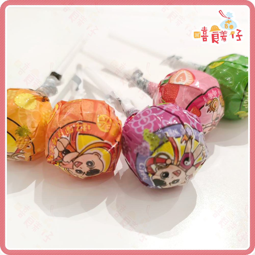 【嘻饈仔現貨】友賓綜合水果棒棒糖  迷你棒棒糖 三太子棒棒糖 草莓檸檬葡萄鳳梨可樂 生日分享 糖果 古早味零食-細節圖6