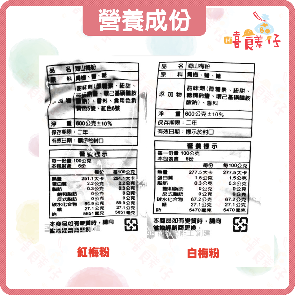 【嘻饈仔現貨】海山本上梅粉 紅梅子粉 白梅子粉 白梅粉 紅梅粉 酸梅粉 甘梅粉 甘甜梅粉 古早味梅子粉-細節圖6