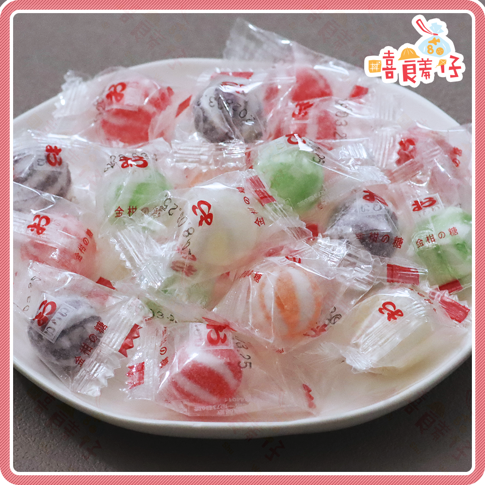 【嘻饈仔現貨】金柑糖 柑仔糖 大玉糖果 日式金甘糖 彈珠糖 彩球糖 雪花糖 西瓜糖 水果糖 喜糖 硬糖 傳統零食 糖果-細節圖3