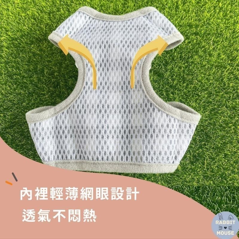 『現貨』兔子牽引繩 兔子牽繩 夏季背心 兔子外出 防咬掙脫鍊子 兔子外出專用 兔子用品 寵物牽引繩 溜兔繩 可調節-細節圖2