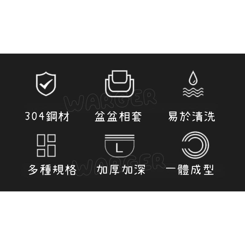 【24h台灣出貨】食品級304不鏽鋼打蛋盆 料理盆 加厚加深打蛋盆 湯盆 鋼盆 沙拉盆 湯碗 料理盆 攪拌盆 調理盆-細節圖3