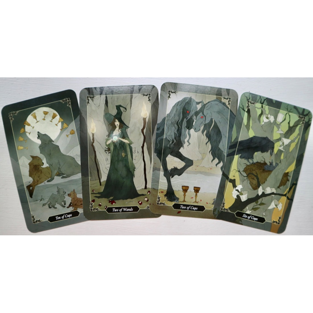 【預馨緣塔羅鋪】現貨正版幽暗森林塔羅 Dark Wood Tarot Mini Deck(迷你版)-細節圖4