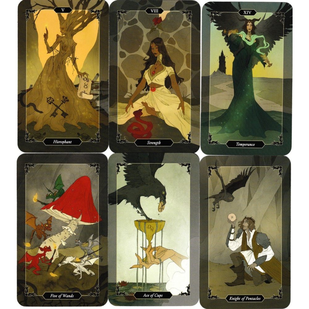 【預馨緣塔羅鋪】現貨正版幽暗森林塔羅 Dark Wood Tarot Mini Deck(迷你版)-細節圖5