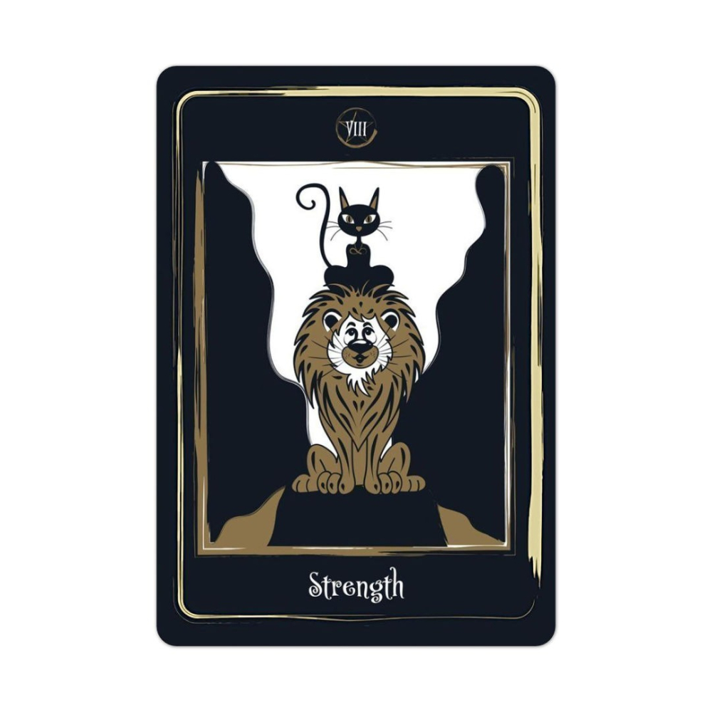 【預馨緣塔羅鋪】現貨正版金色黑貓塔羅Golden Black Cat Tarot (全新78張)-細節圖4