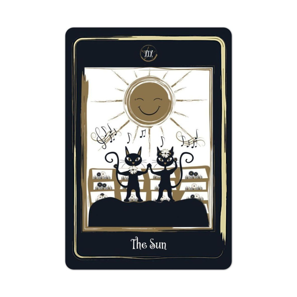 【預馨緣塔羅鋪】現貨正版金色黑貓塔羅Golden Black Cat Tarot (全新78張)-細節圖6