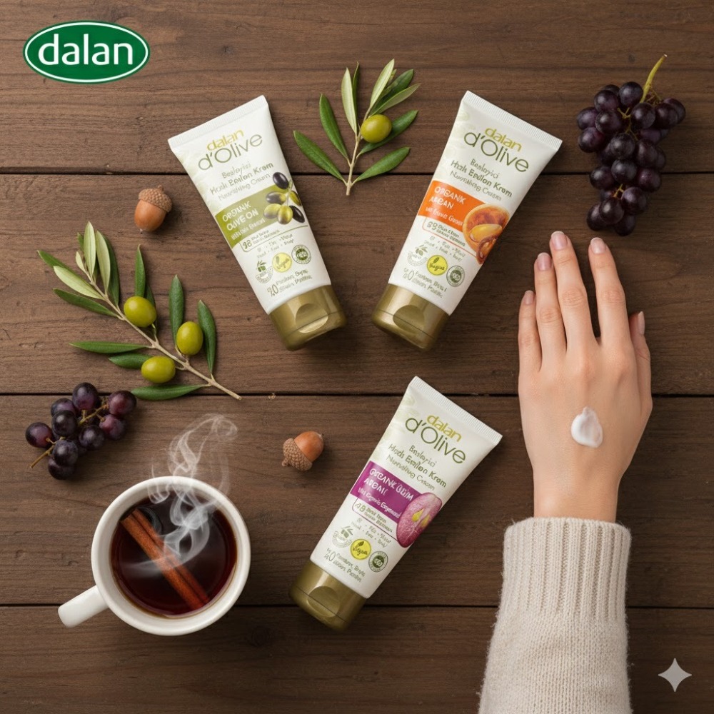 【土耳其DALAN】 D＇OLIVE 橄欖油護手霜60ml/身體乳/護足霜/橄欖皂/沐浴乳液態皂400ML-細節圖2