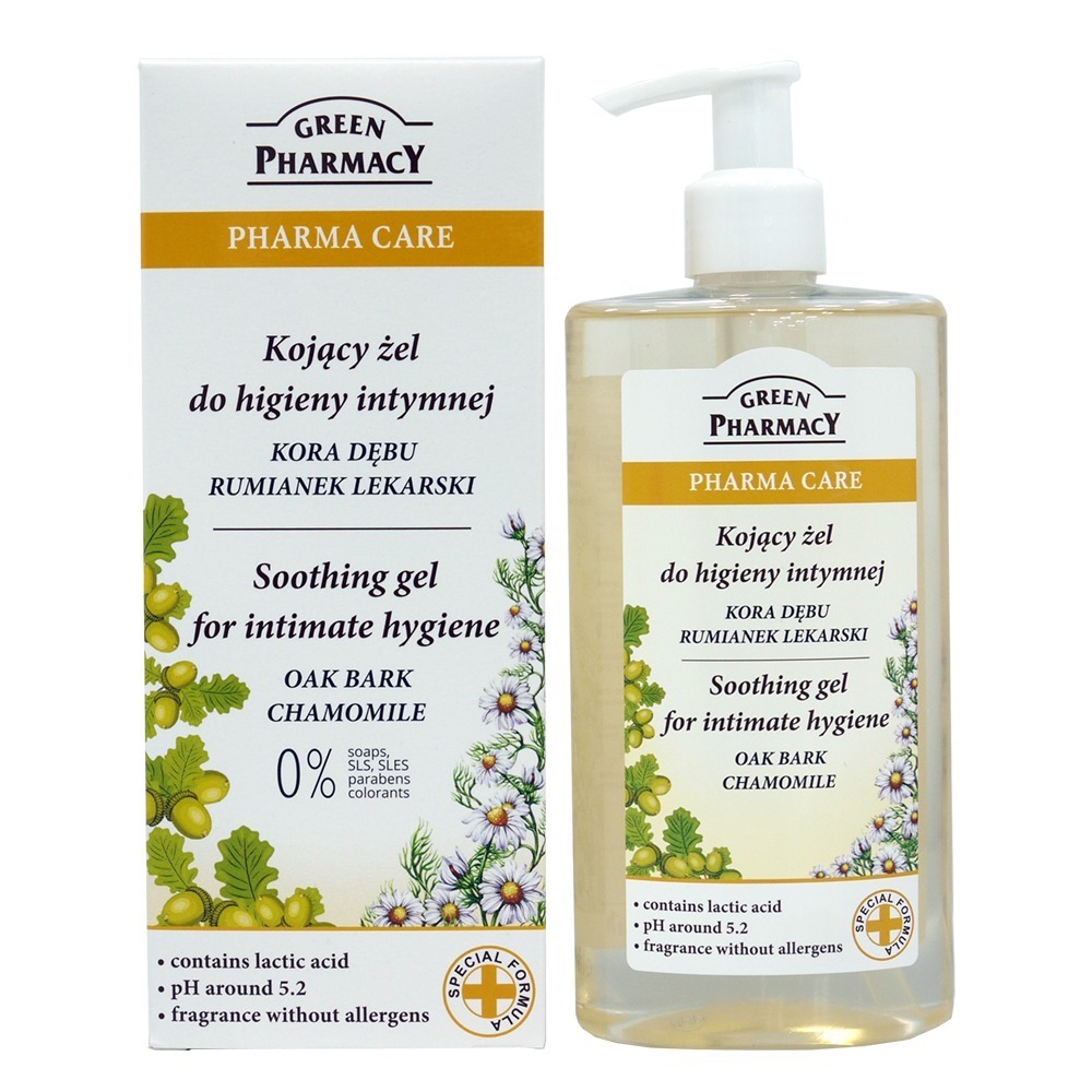 【波蘭Green Pharmacy】草本私密處清潔沐浴露300/370ml 蔓越莓/洋甘菊/茶樹/鼠尾草/金盞花-規格圖1