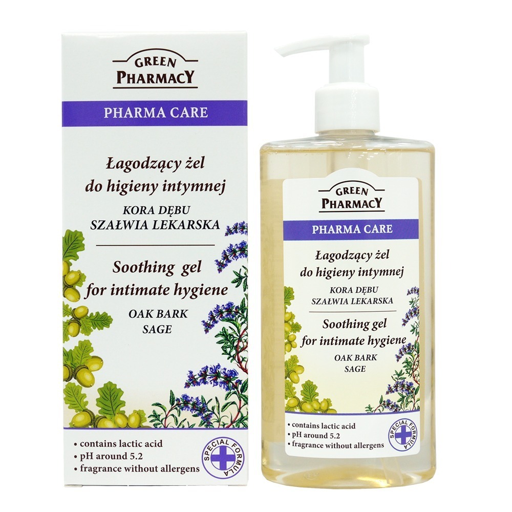 【波蘭Green Pharmacy】草本私密處清潔沐浴露300/370ml 蔓越莓/洋甘菊/茶樹/鼠尾草/金盞花-規格圖1
