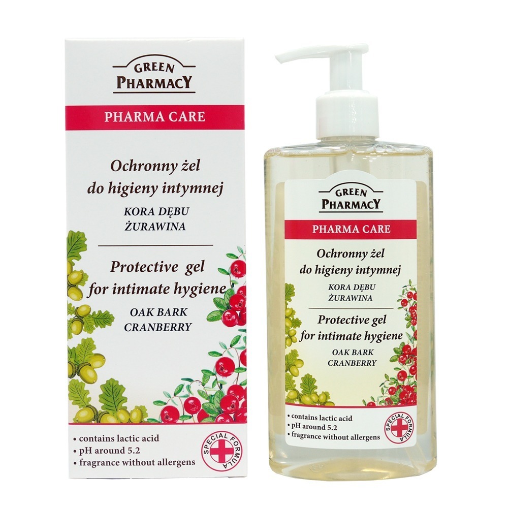 【波蘭Green Pharmacy】草本私密處清潔沐浴露300/370ml 蔓越莓/洋甘菊/茶樹/鼠尾草/金盞花-規格圖1