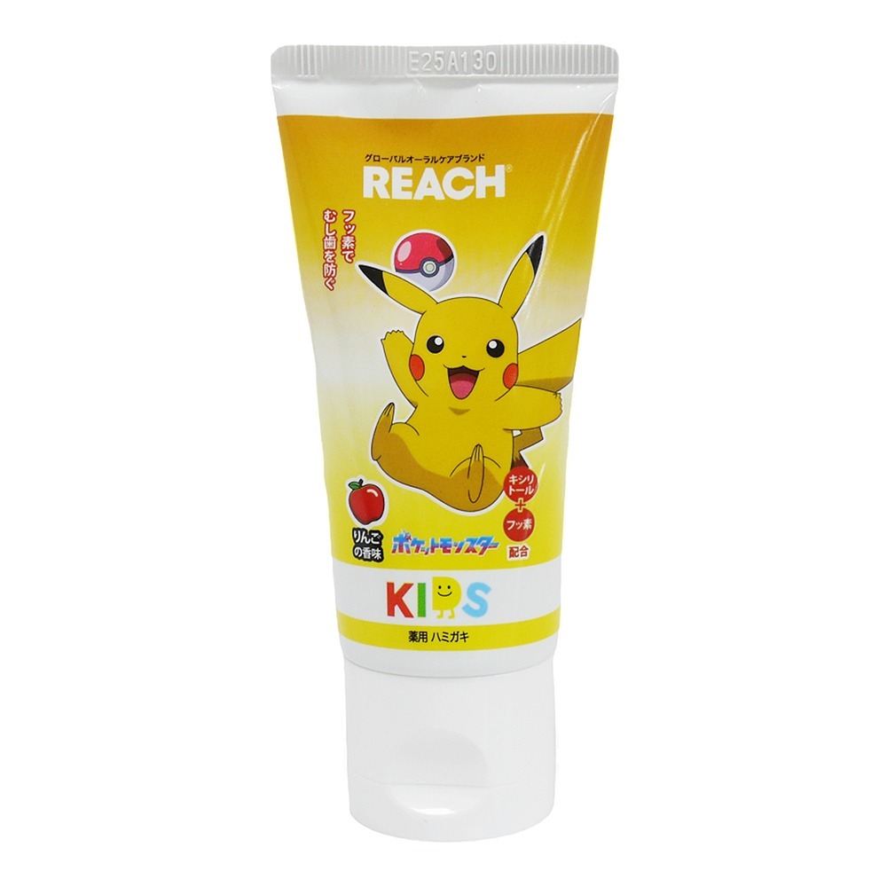 韓國熱銷【Reach 麗奇】兒童牙膏(60g) 皮卡丘(蘋果香)／伊布(葡萄香) 麗奇牙膏 寶可夢 DS015696-規格圖3