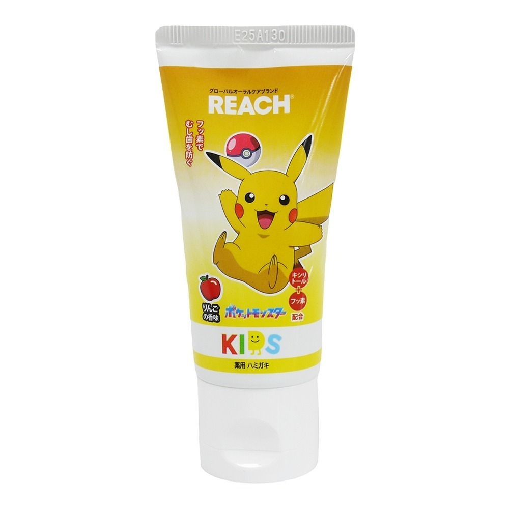 韓國熱銷【Reach 麗奇】兒童牙膏(60g) 皮卡丘(蘋果香)／伊布(葡萄香) 麗奇牙膏 寶可夢 DS015696-規格圖3