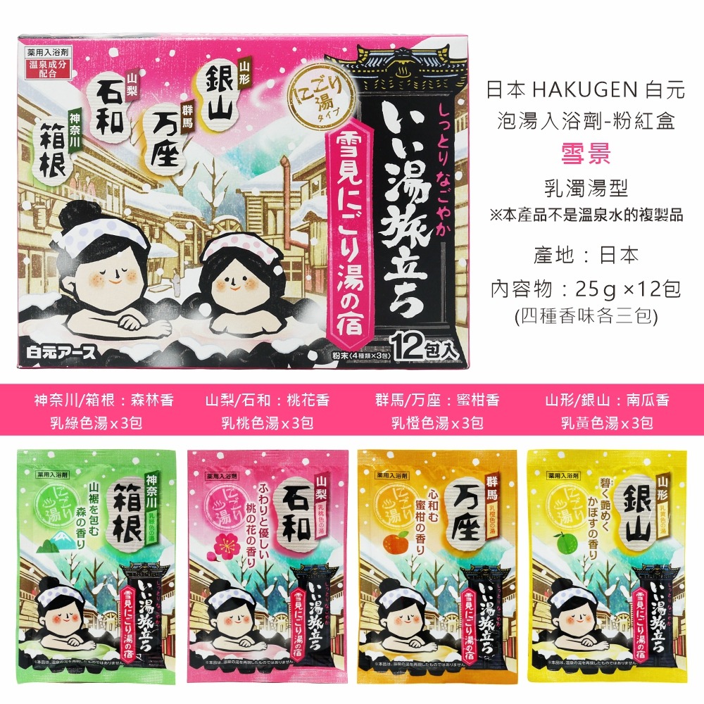 【日本白元溫泉泡澡粉】HAKUGEN EARTH 泡湯入浴劑 名勝旅遊景點 25g 泡澡粉 溫泉-細節圖4