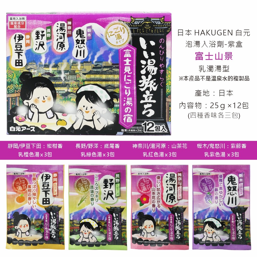 【日本白元溫泉泡澡粉】HAKUGEN EARTH 泡湯入浴劑 名勝旅遊景點 25g 泡澡粉 溫泉-細節圖5