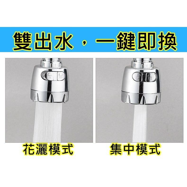 高質感電鍍 水龍頭省水器 2段出水 防噴濺 灑水器 旋轉 起泡器 節水器 防濺🌞小張購物🌞-細節圖4