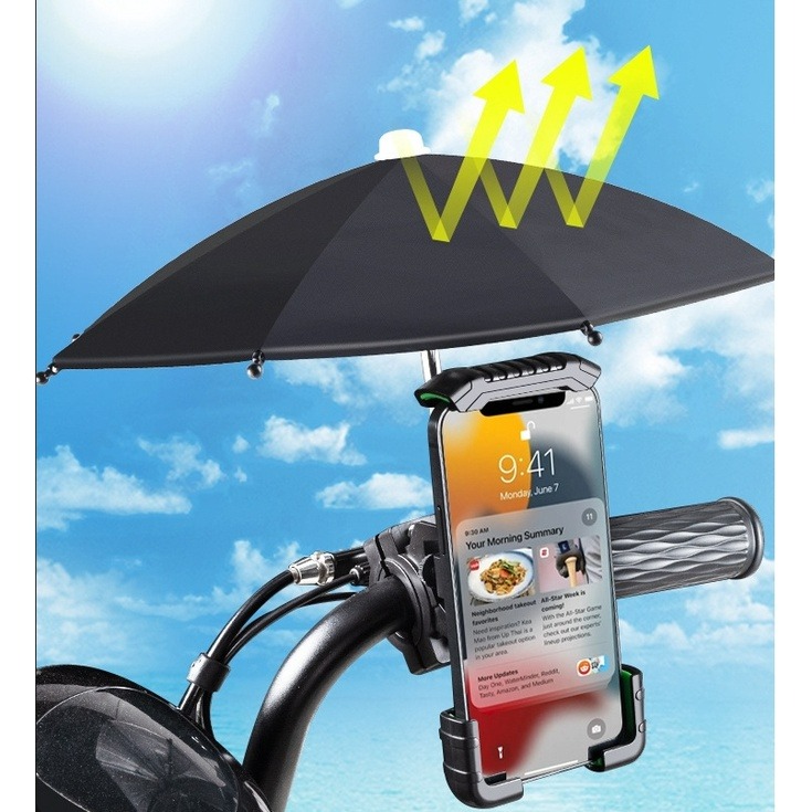 帶傘機車手機架 小雨傘手機架 雨傘手機架 雨傘手機架 機車手機架 外送員 遮陽小雨傘 手機 外送小傘🌞小張購物🌞-細節圖3
