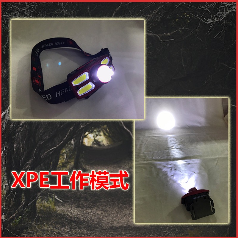 HX209頭燈 強光頭燈 大泛光面板 超輕頭燈 USB充電釣魚頭燈 工作頭燈 防水戶外露營登山🌞小張購物🌞-細節圖7