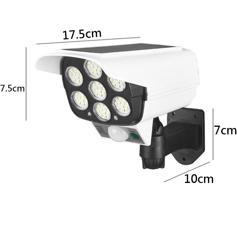 桃園現貨⚡77顆LED 戶外感應燈 太陽能壁燈 感應仿真監控燈 監控燈 感應燈 太陽能感應燈 仿真監視器 偽裝監視器-細節圖11