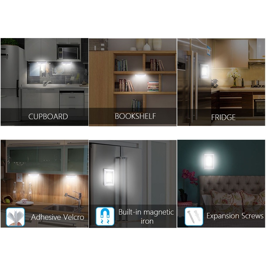 開關造型壁燈 COB壁燈 開關燈 壁燈 附磁吸 魔鬼氈 可掛式 開關燈座 高亮度 免佈線 照明燈 小夜燈-細節圖4