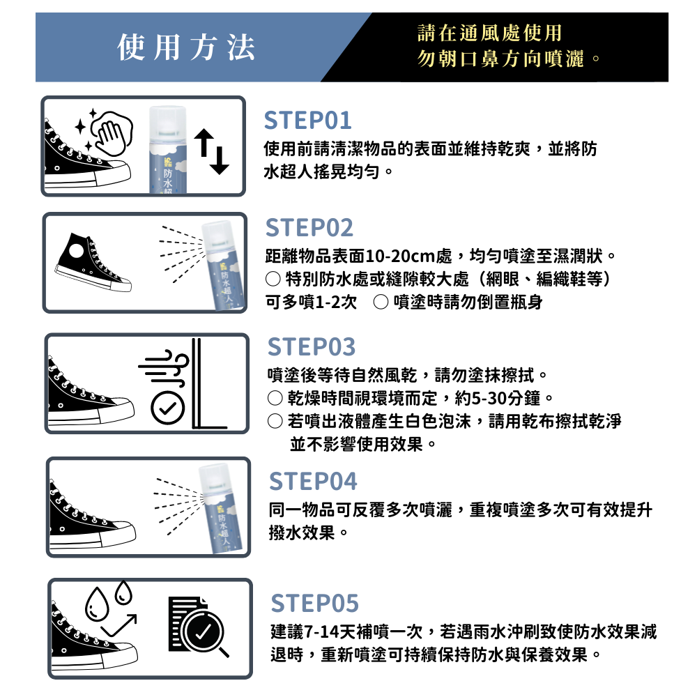 【富發牌】愛咖防水超人-防水防污噴霧 280ml 防水噴霧 鞋子噴霧 鞋子防水 鞋防潑水 鞋子防水噴霧 鞋子清潔 防雨-細節圖10