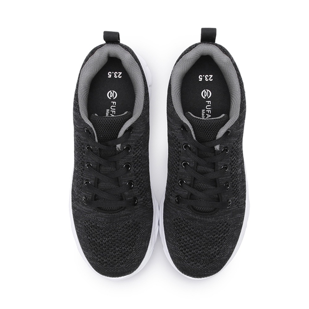 【富發牌】極輕量透氣飛織休閒鞋 1AL001 女鞋 休閒鞋女 運動鞋 慢跑鞋 健身鞋 布鞋 全黑鞋 富發牌休閒鞋 富發-細節圖3