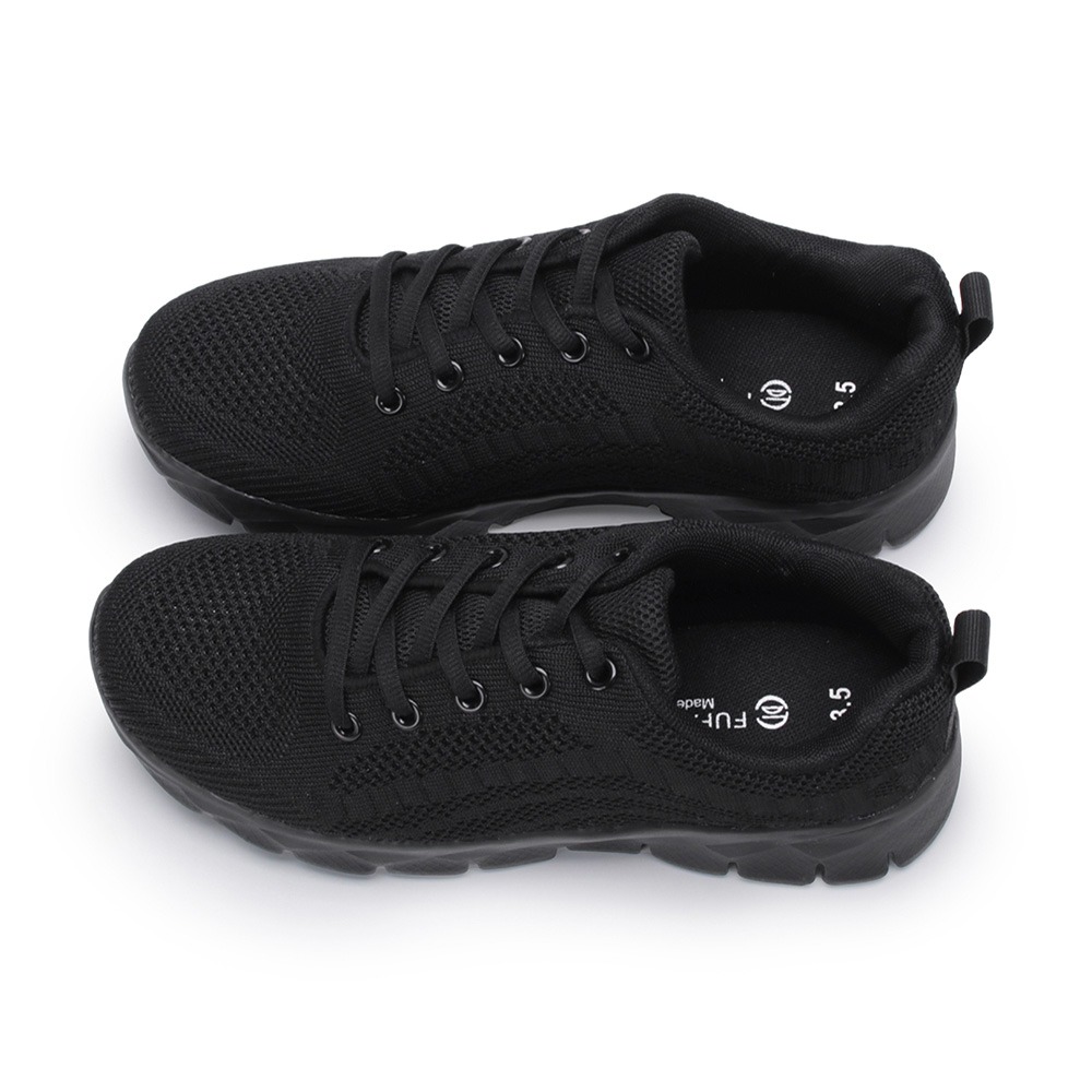 【富發牌】極輕量透氣飛織休閒鞋 1AL001 女鞋 休閒鞋女 運動鞋 慢跑鞋 健身鞋 布鞋 全黑鞋 富發牌休閒鞋 富發-細節圖5