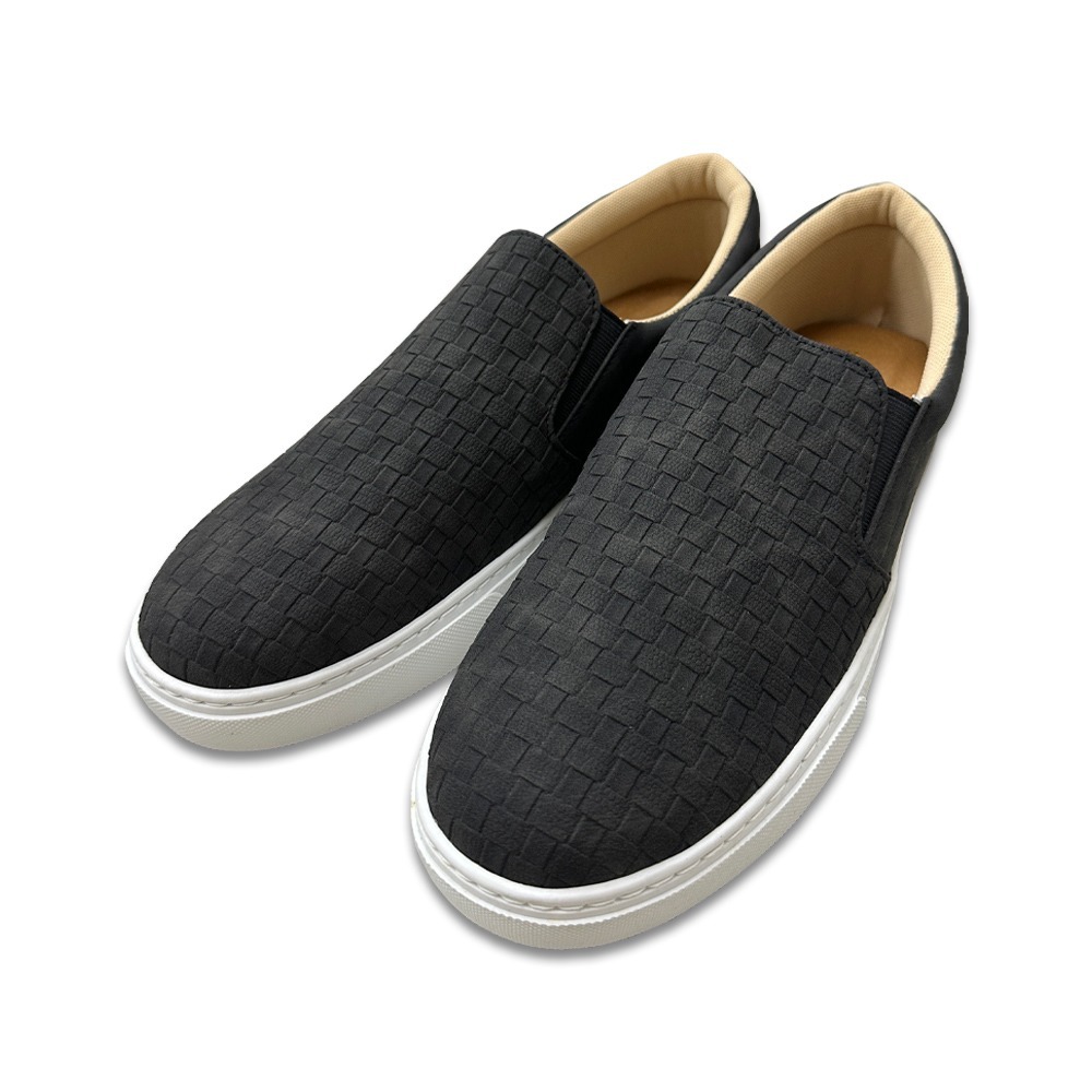 【富發牌】編織紋暈染男款懶人鞋-黑/藍 2CW82 男鞋 富發牌懶人鞋 平底鞋 通勤鞋 鞋子 休閒懶人鞋 厚底鞋 富發-細節圖2