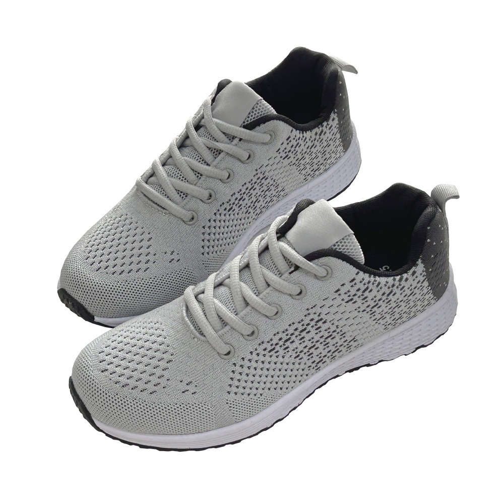 【富發牌】飛織網布輕盈休閒鞋-全黑/灰 1AL004 女鞋 運動鞋 慢跑鞋 富發牌休閒鞋 全黑鞋 休閒鞋 布鞋 富發-細節圖2