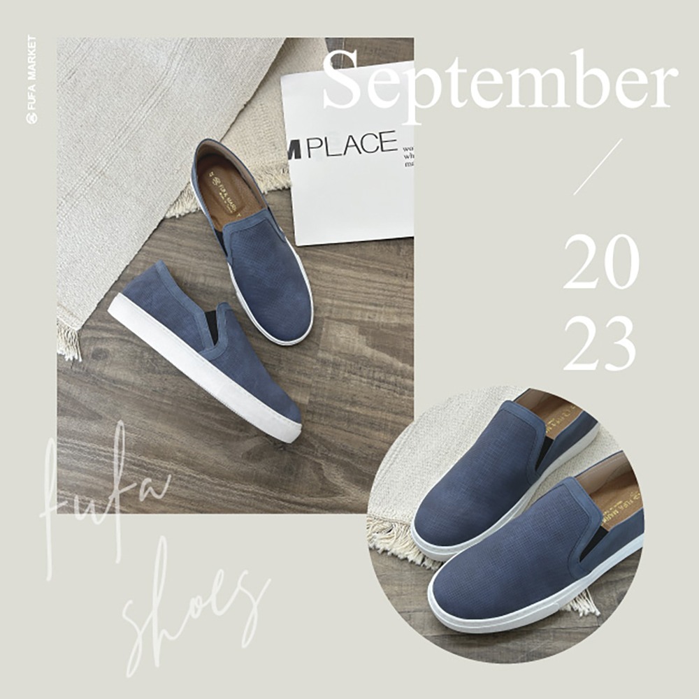 【富發牌】日系素色男款懶人鞋-黑/白/牛仔藍 2FR31 男鞋 富發牌懶人鞋 厚底懶人鞋 小白鞋 通勤鞋 平底鞋 富發-細節圖6