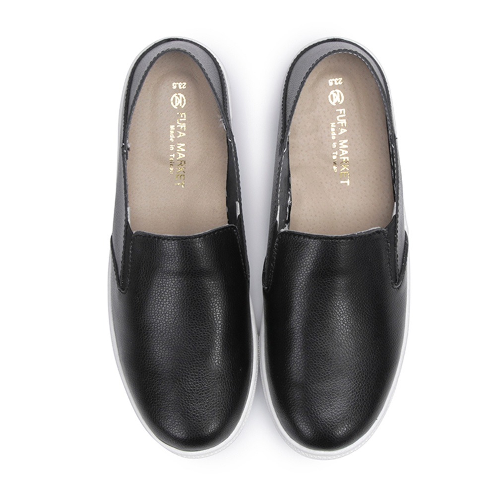 【富發牌】	真皮素色簡約懶人鞋-黑/白/灰/奶茶 8052L 女鞋 懶人鞋 真皮懶人鞋 真皮鞋 小白鞋 真皮小白鞋-細節圖8