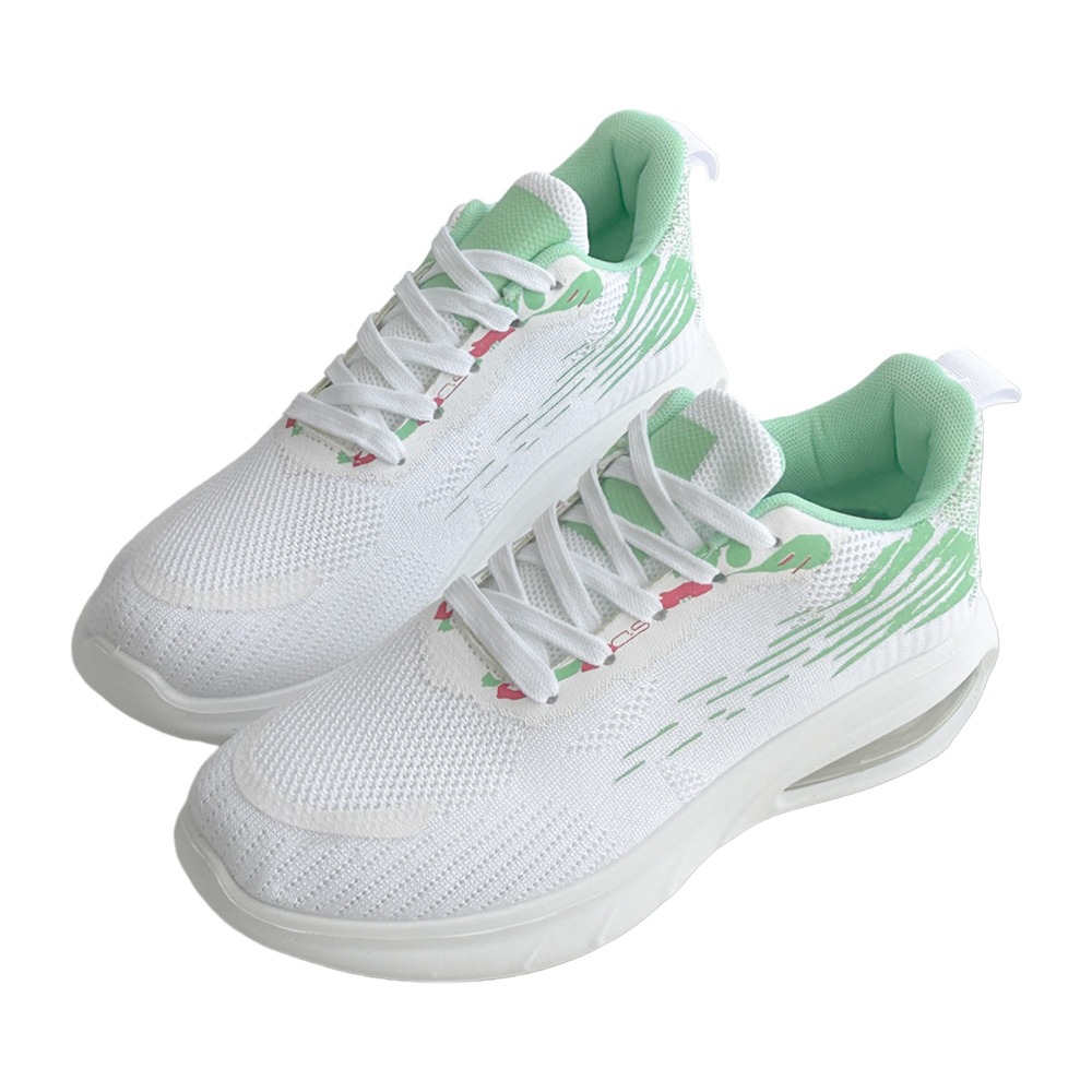 【富發牌】飛織輕盈男女運動休閒鞋-黑/白綠 1AL007/2AL007 女鞋 男鞋 運動鞋 球鞋 布鞋 休閒鞋 富發-細節圖2