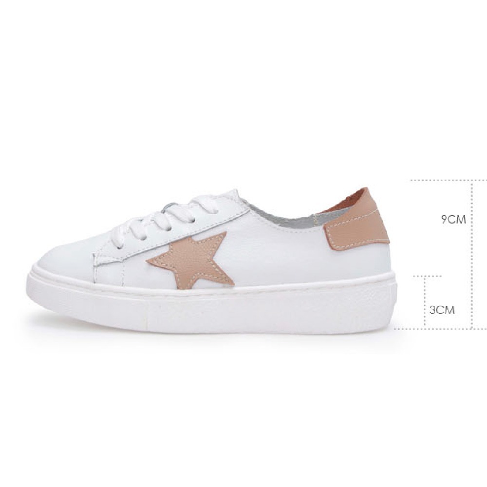 【富發牌】星星拼接真皮休閒鞋-黑/奶茶 8061L 女鞋 小白鞋 真皮鞋 休閒小白鞋 富發牌小白鞋 富發-細節圖11