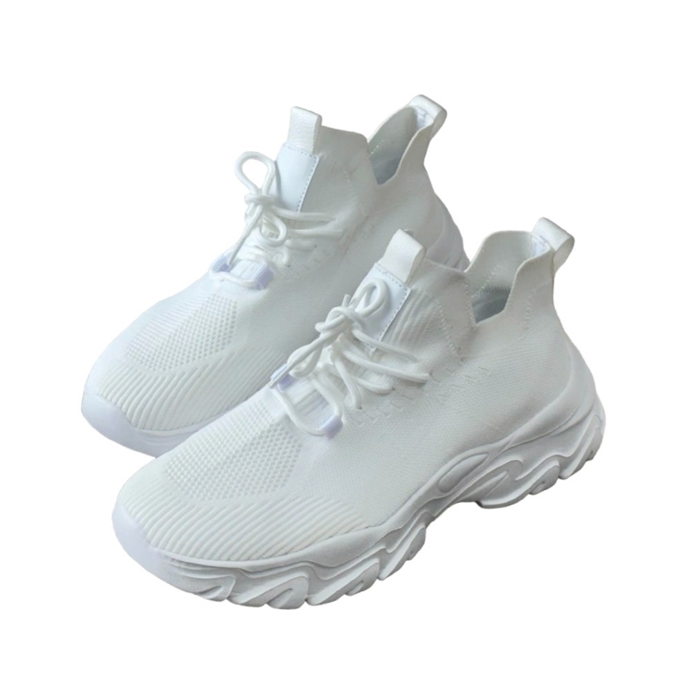 【富發牌】飛織透氣網布休閒鞋-黑/白 1AL020 女鞋 運動鞋 休閒鞋 富發牌休閒鞋 小白鞋 球鞋 運動休閒鞋 富發牌-細節圖2