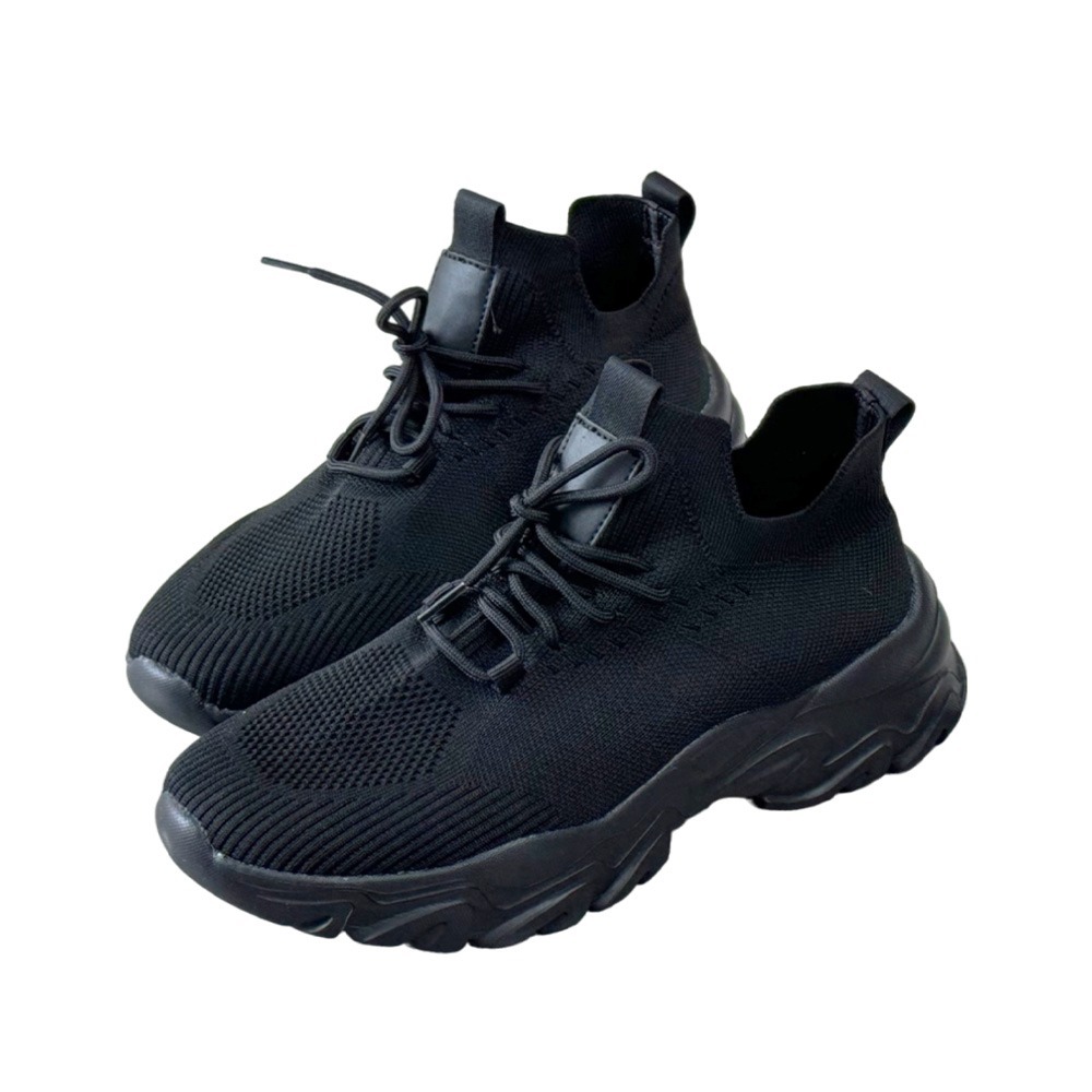 【富發牌】飛織透氣網布休閒鞋-黑/白 1AL020 女鞋 運動鞋 休閒鞋 富發牌休閒鞋 小白鞋 球鞋 運動休閒鞋 富發牌-細節圖4