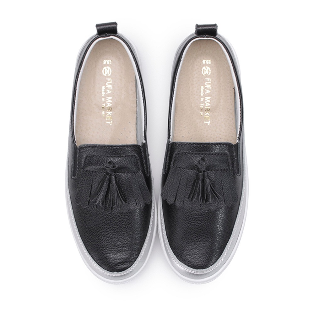 【富發牌】真皮流蘇綴飾懶人鞋 1DH003 真皮懶人鞋 懶人鞋 富發牌 休閒鞋 富發牌小白鞋 女鞋 懶人鞋女 小白鞋-細節圖3