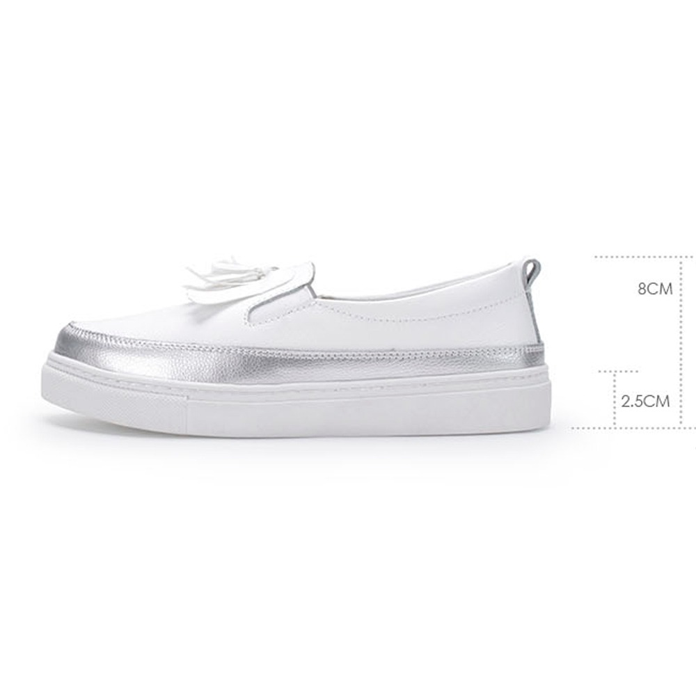 【富發牌】真皮流蘇綴飾懶人鞋 1DH003 真皮懶人鞋 懶人鞋 富發牌 休閒鞋 富發牌小白鞋 女鞋 懶人鞋女 小白鞋-細節圖11