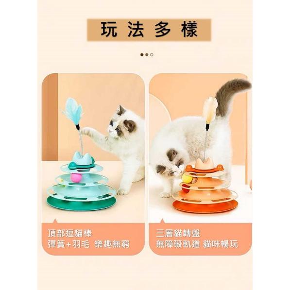 ❙ 𝙈𝙄𝙂𝙊宇宙 ❙ ✨ 四層貓轉盤玩具 ❙ 寵物玩具 貓咪自嗨玩具 貓玩具轉盤 玩具球 貓咪玩具 貓抓球 四層逗貓盤-細節圖5