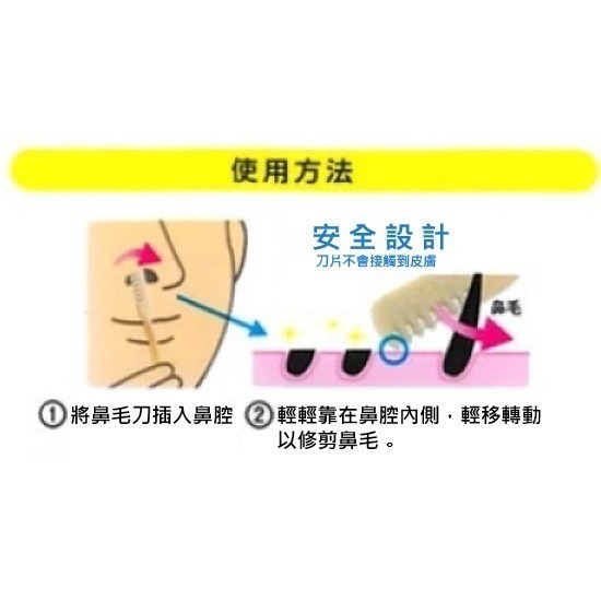 日本製🐣 鼻毛刀 鼻毛修剪器 鼻毛剃毛刀 安全刮毛刀 3入裝/包-細節圖2