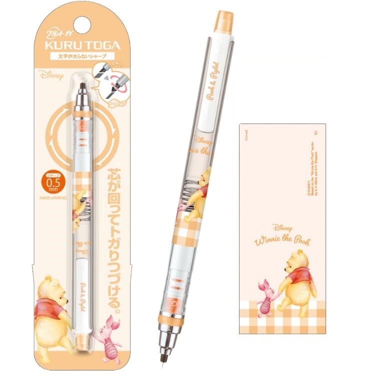 旋轉自動筆🐣 迪士尼 Uni KURU TOGA 0.5 旋轉自動鉛筆 / 維尼 愛麗兒 史迪奇 湯姆貓 動物方程式-規格圖3