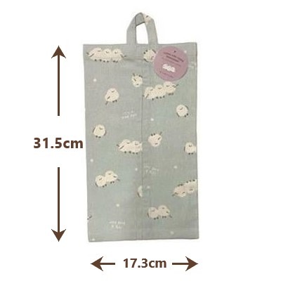 Seria購入🐣 長尾山雀 棉布 面紙套 束口袋 掛式面紙套-細節圖3